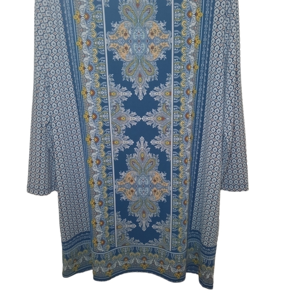 Peck & Peck Women's Blue Print Tunic Dress - Picture 3 of 8